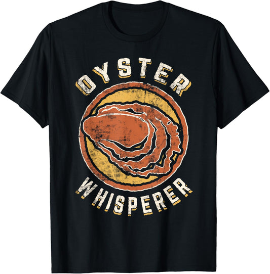 Oyster Whisperer Vintage Classic Retro Animal Love T-Shirt - T-Shirt | Black