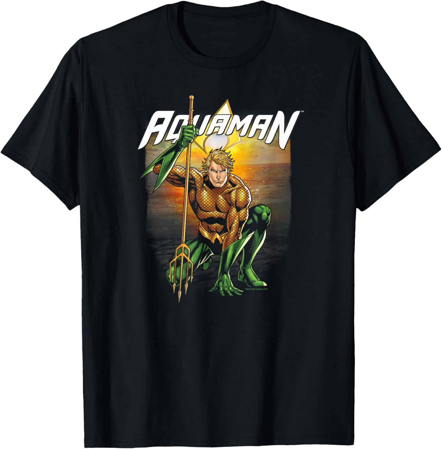 Aquaman Beach Sunset T-Shirt - T-Shirt | Black