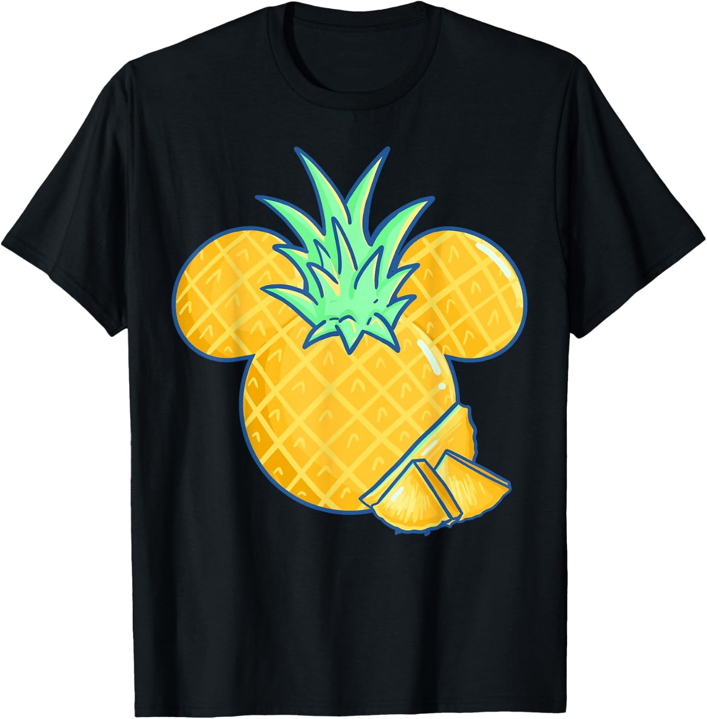 Disney Mickey & Friends Mickey Pineapple Logo Small T-Shirt - T-Shirt | Black