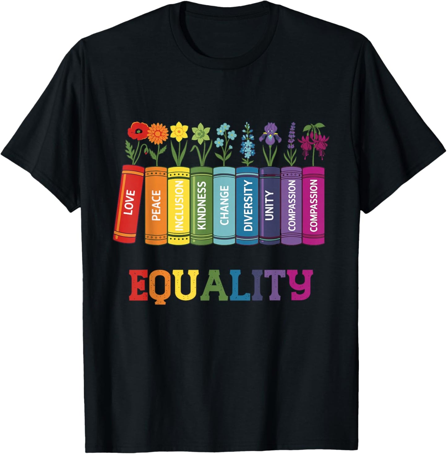 Equality Books Pride CSD Party für Schwule und Schwule in Regenbogenfarben, LGBTQ T-Shirt - T-Shirt | Black