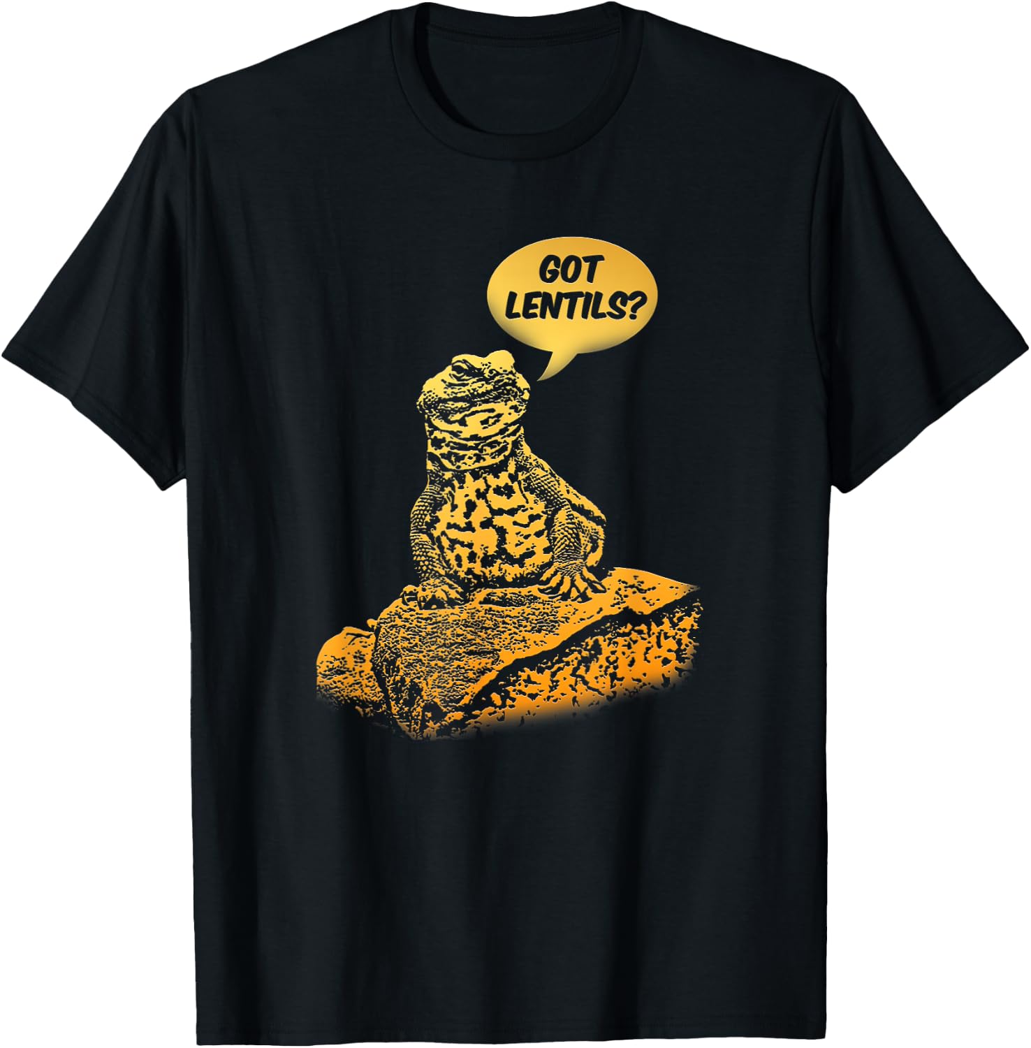Thorn Tailed Reptile & Uromastyx Lizard Gift Got Lentils Funny Uromastyx Dabb Lizard Cute Agama -Adults Black Small T-Shirt - T-Shirt | Black