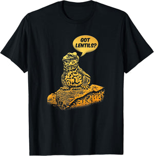 Thorn Tailed Reptile & Uromastyx Lizard Gift Got Lentils Funny Uromastyx Dabb Lizard Cute Agama -Adults Black Small T-Shirt - T-Shirt | Black