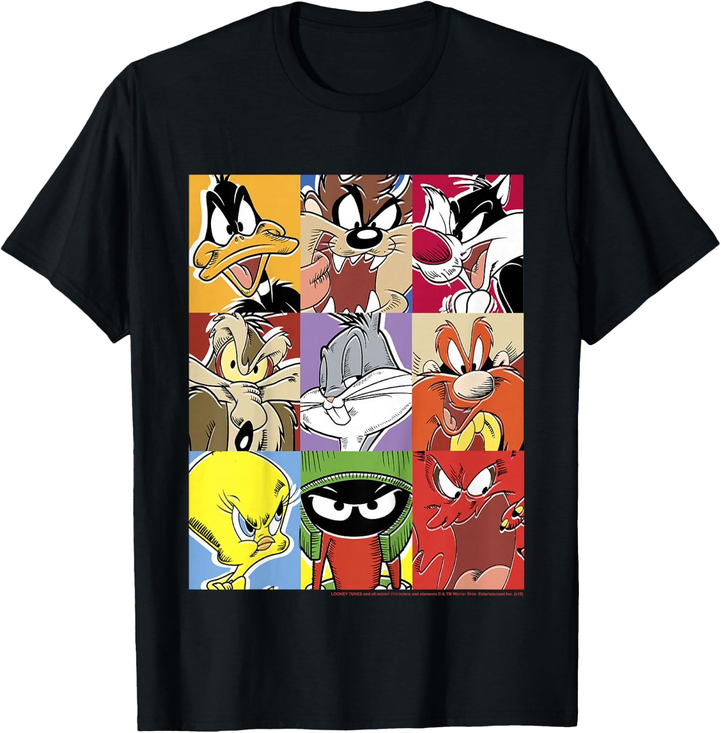 Kids Looney Tunes Group Shot Comic Box Up T-Shirt - T-Shirt | Black