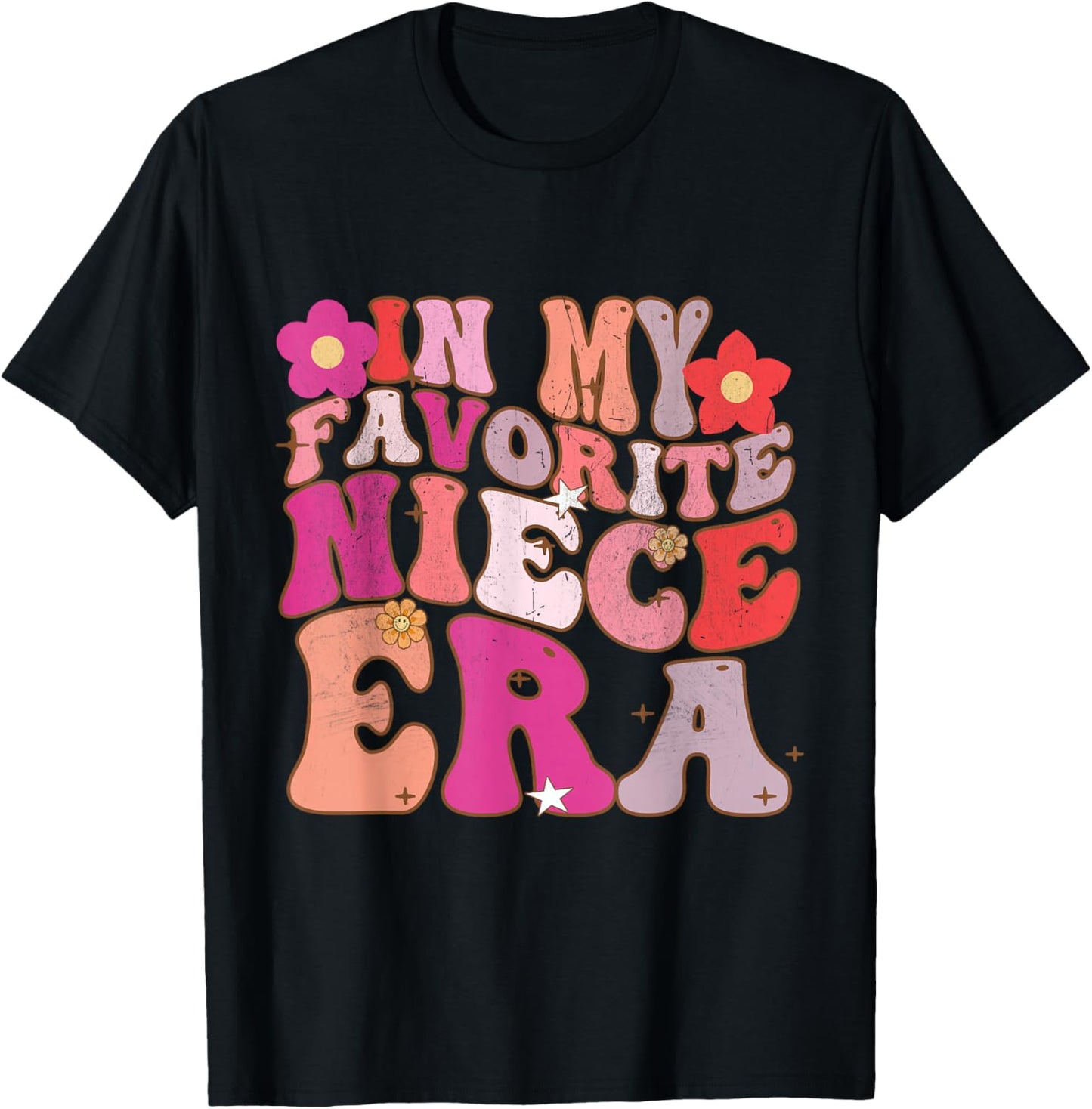In My Favorite Niece Era Retro Sister Toddler Kids Youth T-Shirt - T-Shirt | Black