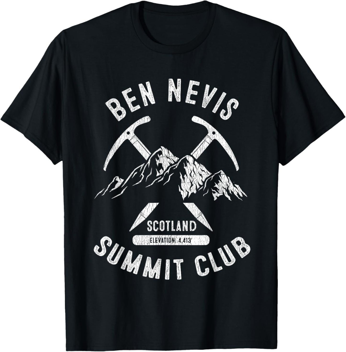 Ben Nevis Summit Club I Climbed Ben Nevis T-Shirt - T-Shirt | Black