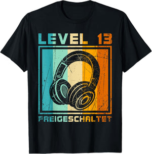 Level 13 freigeschaltet Video Gamer 13. Geburtstag Junge T-Shirt - T-Shirt | Black