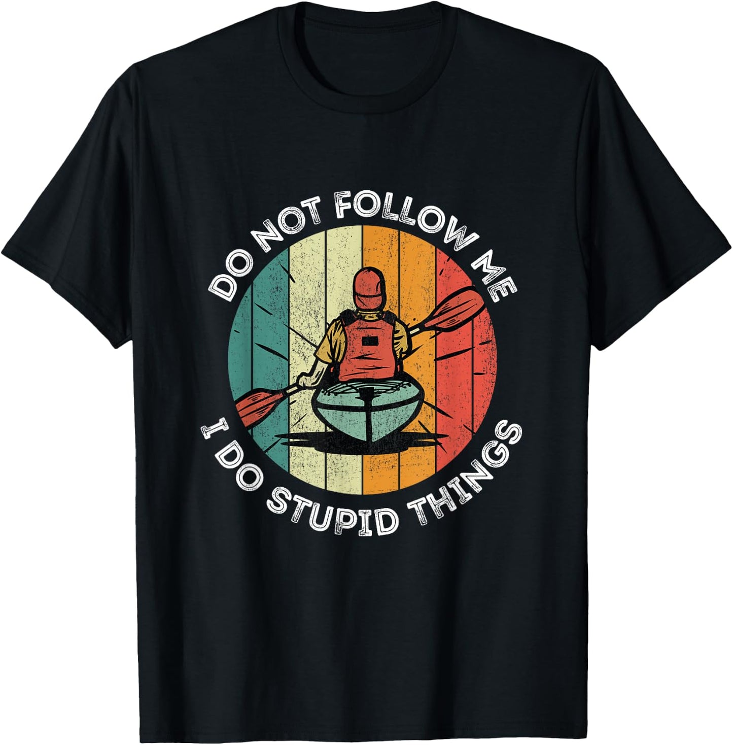 Funny Kayak Kayaking Boating Summer Clothing T-Shirt - T-Shirt | Black