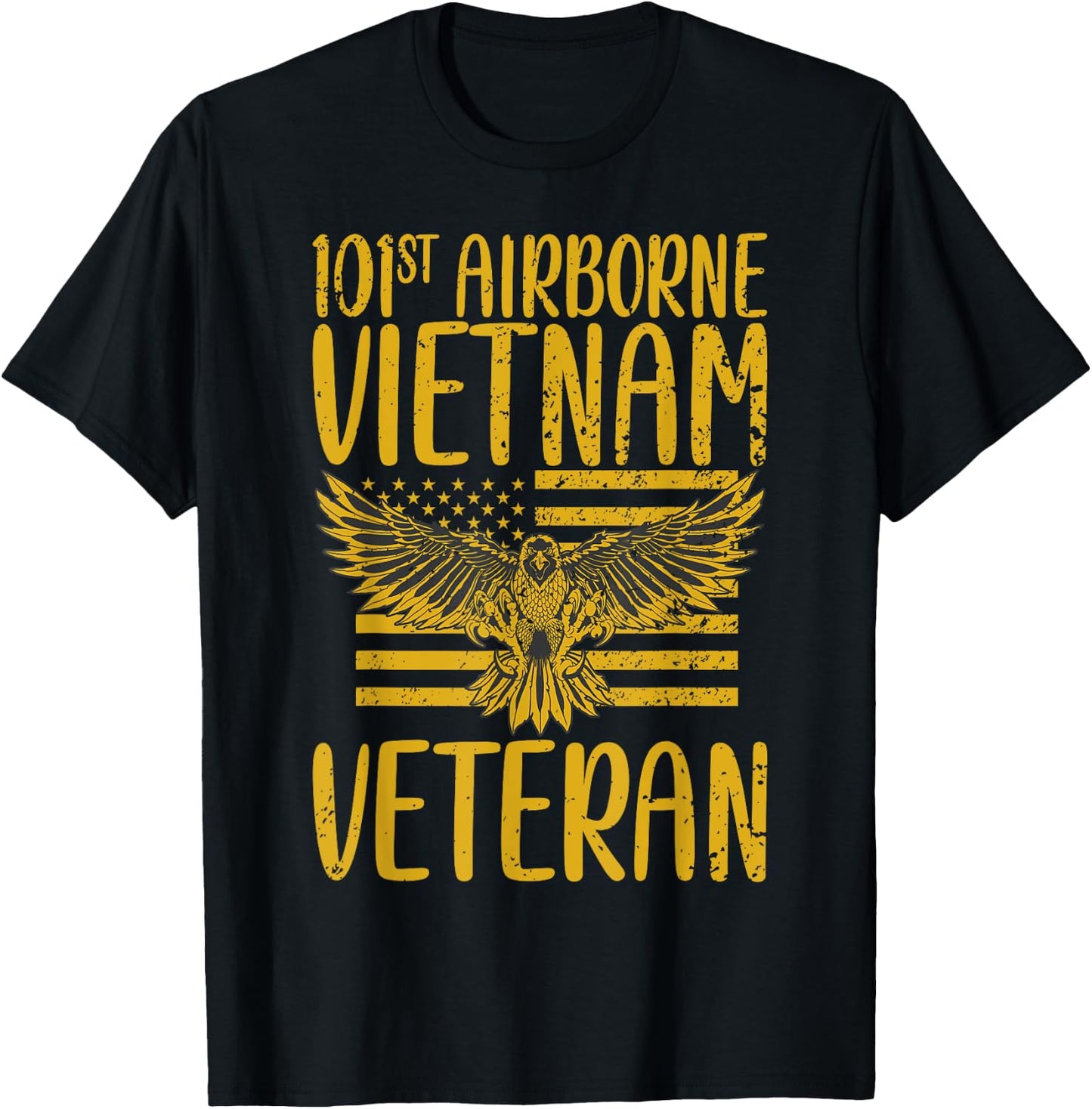 Fathers Day 101st Airborne Division Vietnam Veteran T-Shirt - T-Shirt | Black