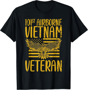 Fathers Day 101st Airborne Division Vietnam Veteran T-Shirt - T-Shirt | Black