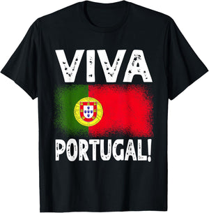 Viva Portugal Portugal Clothing Day Portugal Flag Portugal T-Shirt - T-Shirt | Black