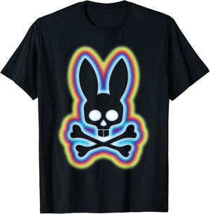 Scary Skull And Crossbones Bad Rabbit Horror Bunny Halloween T-Shirt - T-Shirt | Black
