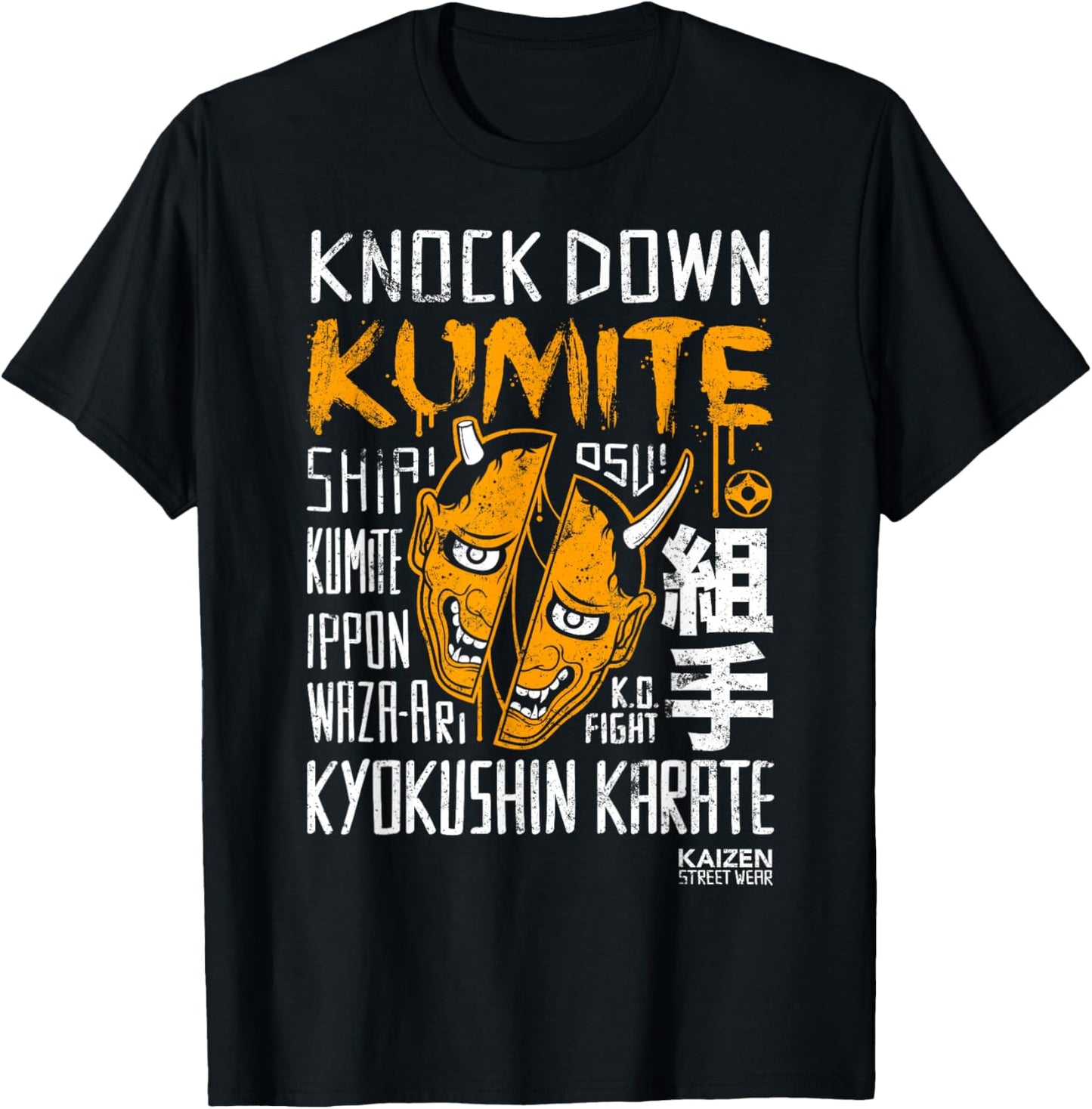 Kyokushin Karate Knock Down Kumite - Color Design T-Shirt - T-Shirt | Black