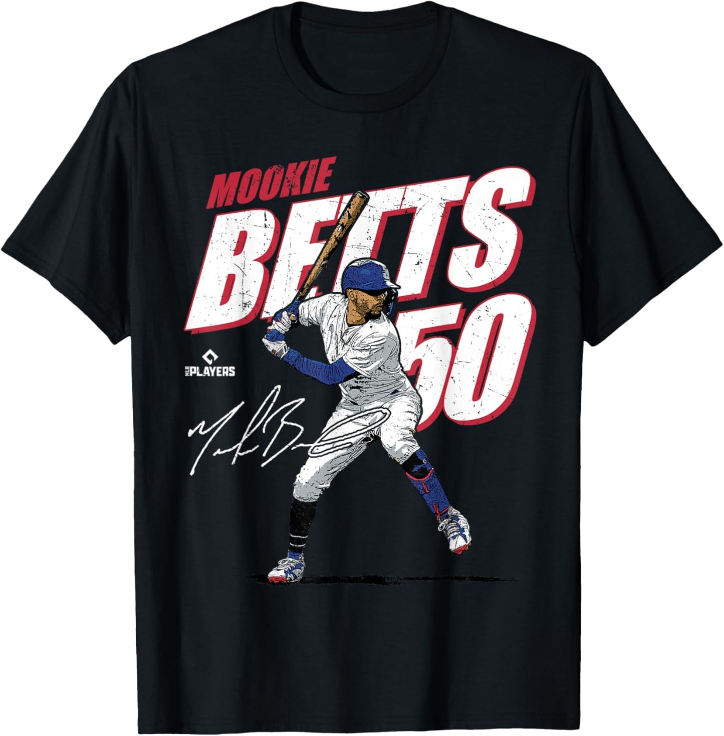 Mookie Betts | Los Angeles Baseball MLB Players | MLBMBE3001 T-Shirt - T-Shirt | Black