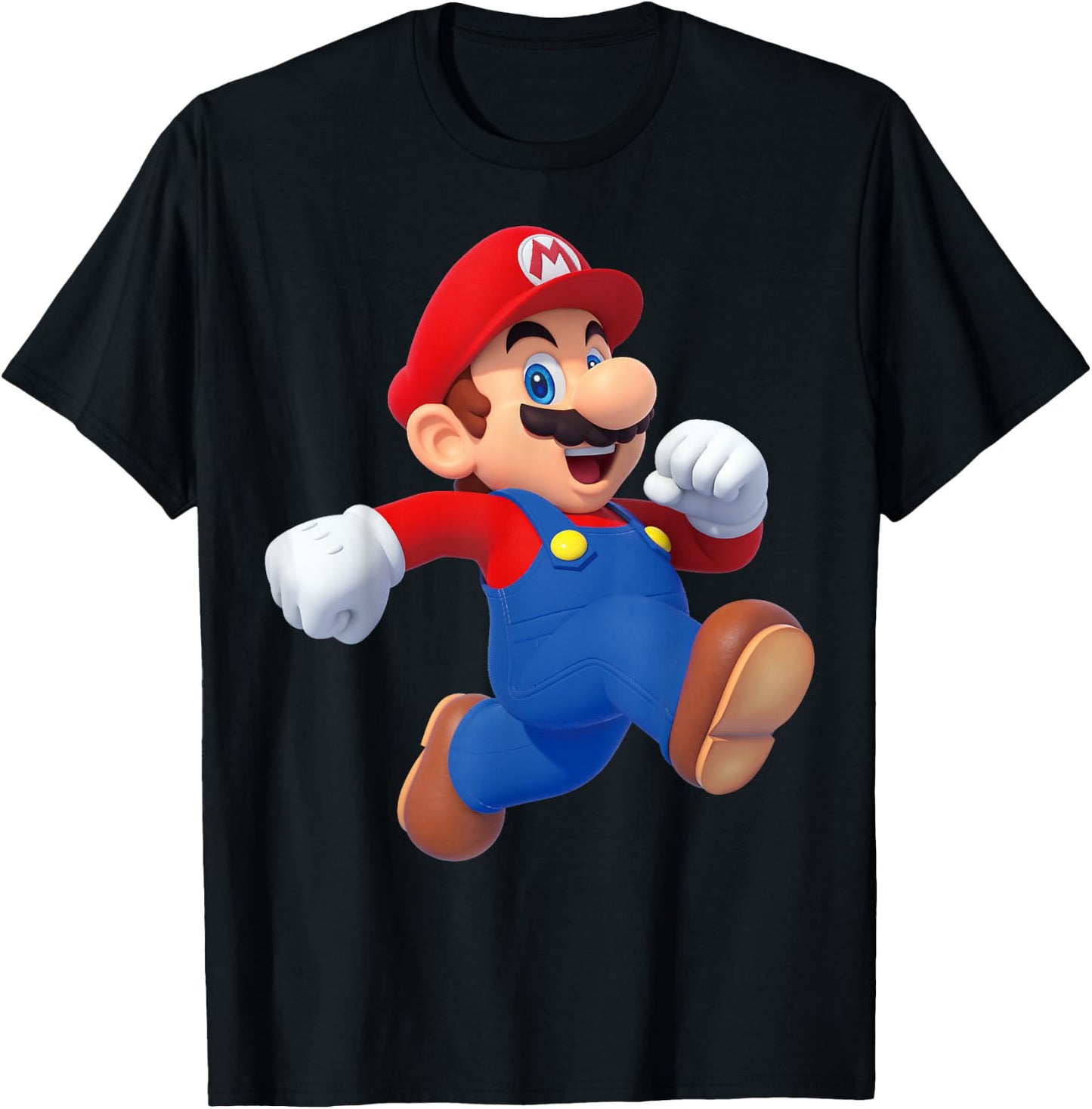 Super Mario Running Mario 3D Poster T-Shirt - T-Shirt | Black