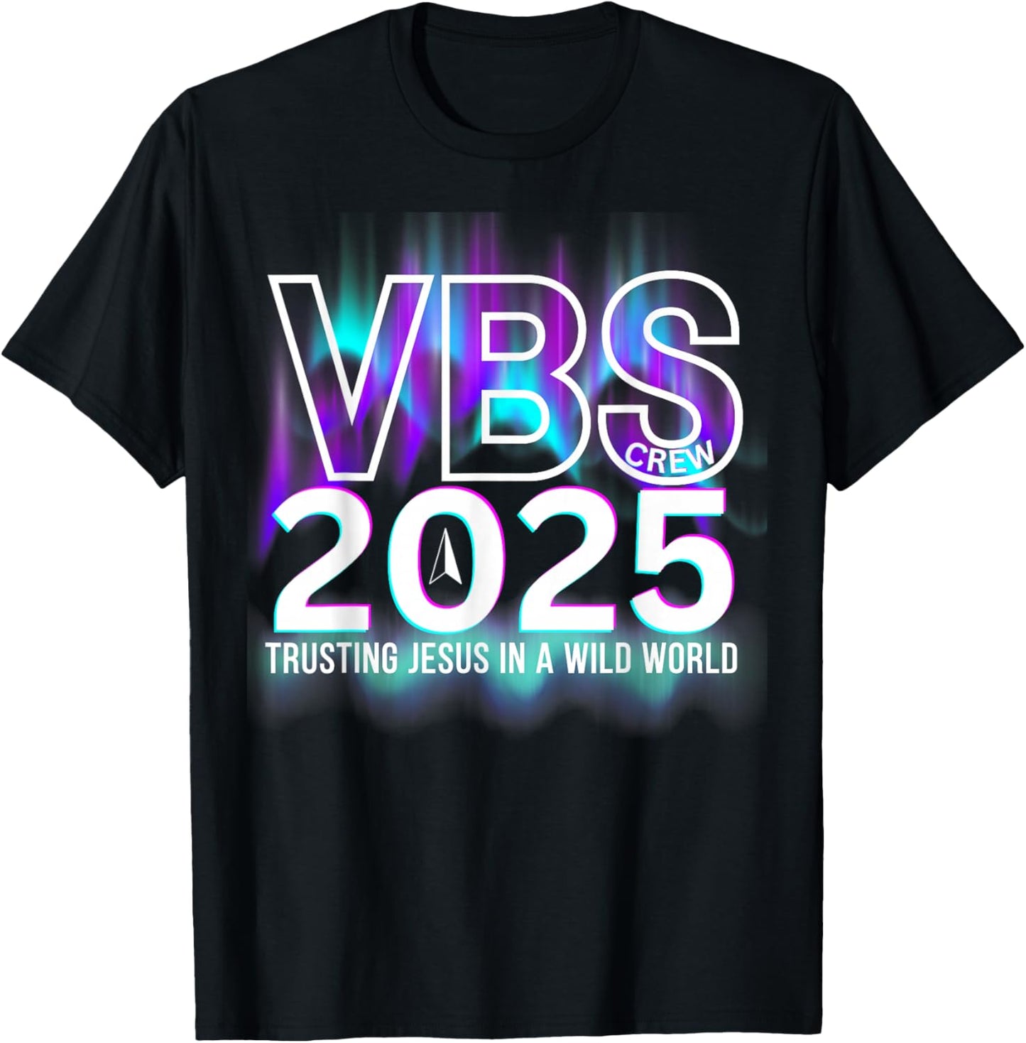 VBS Crew 2025 Northern Lights Team VBS Vacation Bible School T-Shirt - T-Shirt | Black