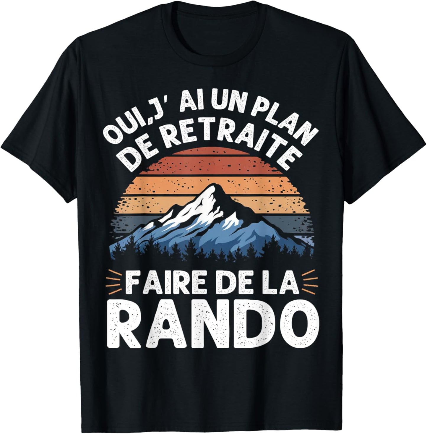 Retirement Plan Hiking Humor Hiking Gift Mountain , Black, S T-Shirt - T-Shirt | Black