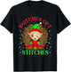Stiches Get Licks Funny Elf Christmas T-Shirt - T-Shirt | Black