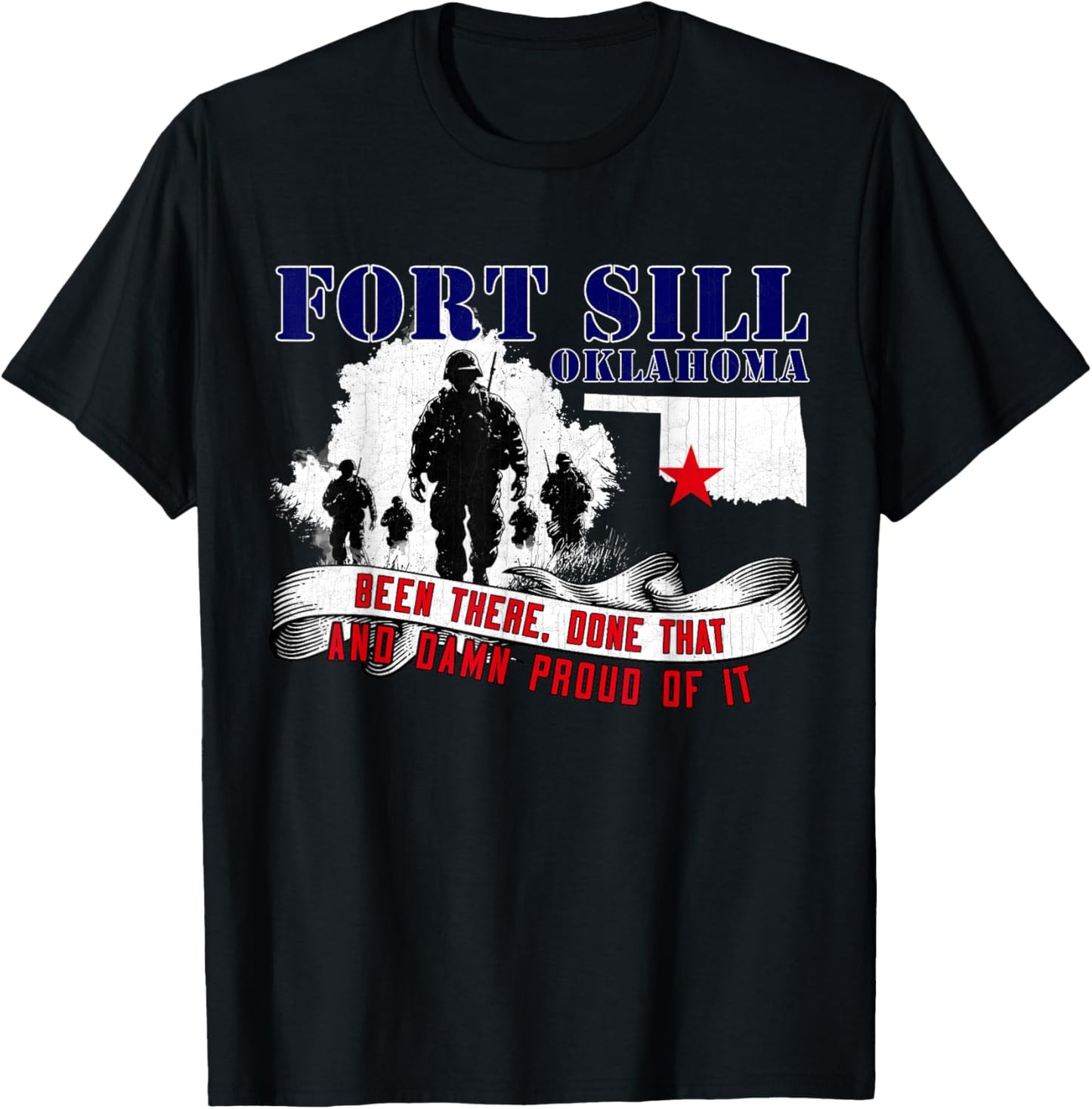 Fort Sill Oklahoma US Military Base Veterans Day Gifts T-Shirt - T-Shirt | Black