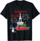 Paris Eiffel Tower Christmas Tree Red Truck Joyeux Noël Gift T-Shirt - T-Shirt | Black