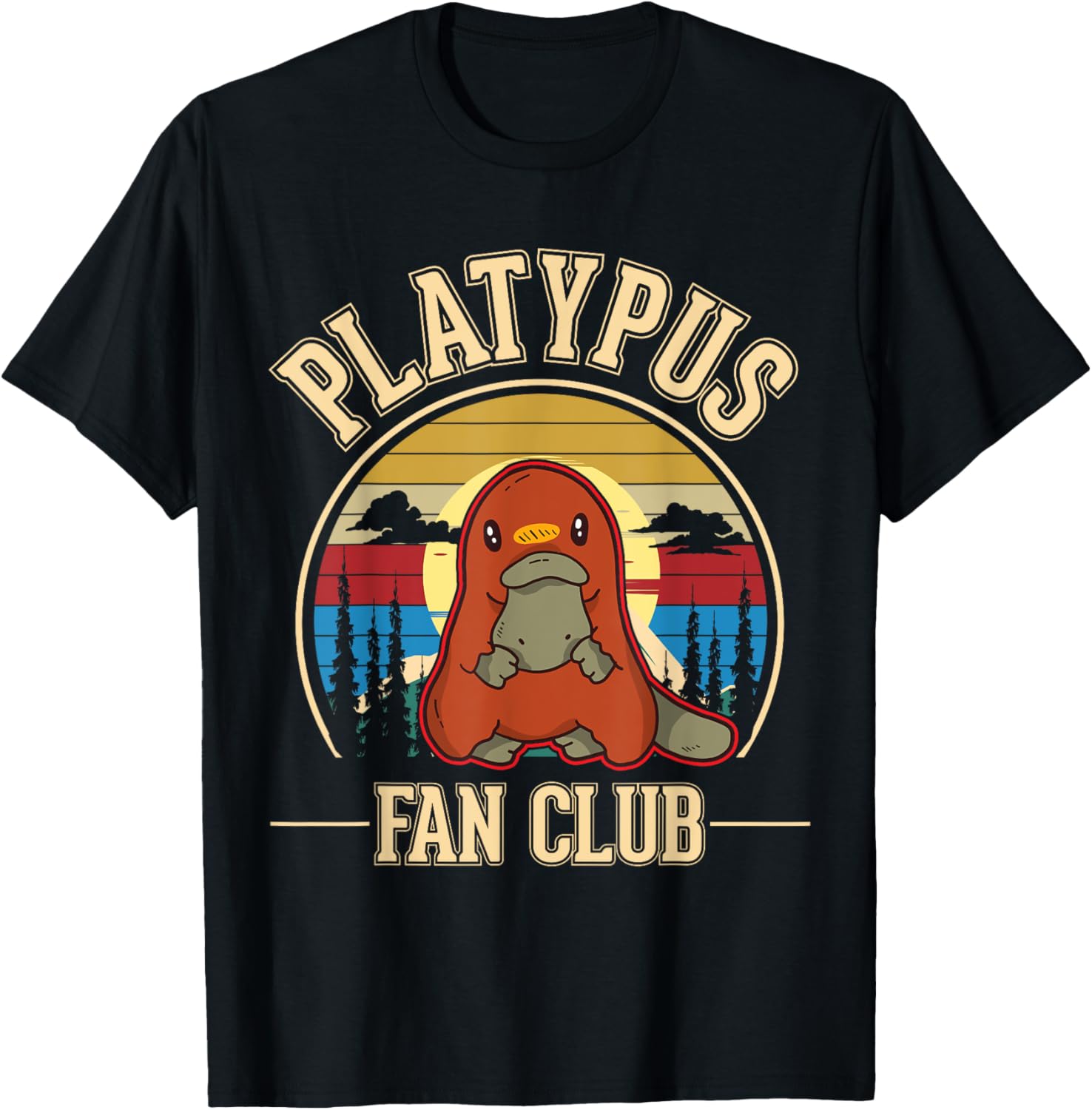 Platypus Fan Club Platypus T-Shirt - T-Shirt | Black