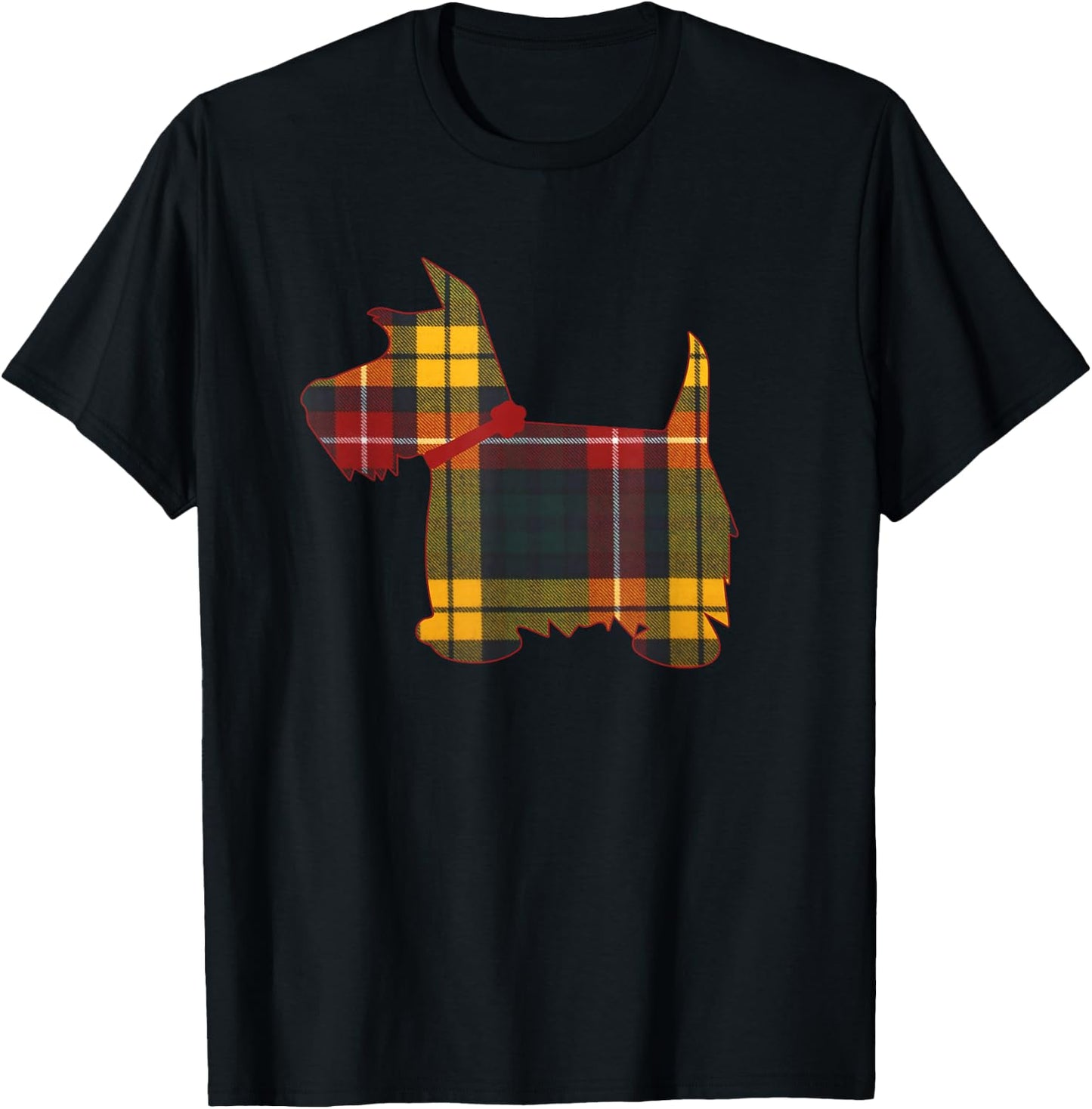 Buchanan Clan Scottie Dog Scottish Terrier Tartan Plaid T-Shirt - T-Shirt | Black