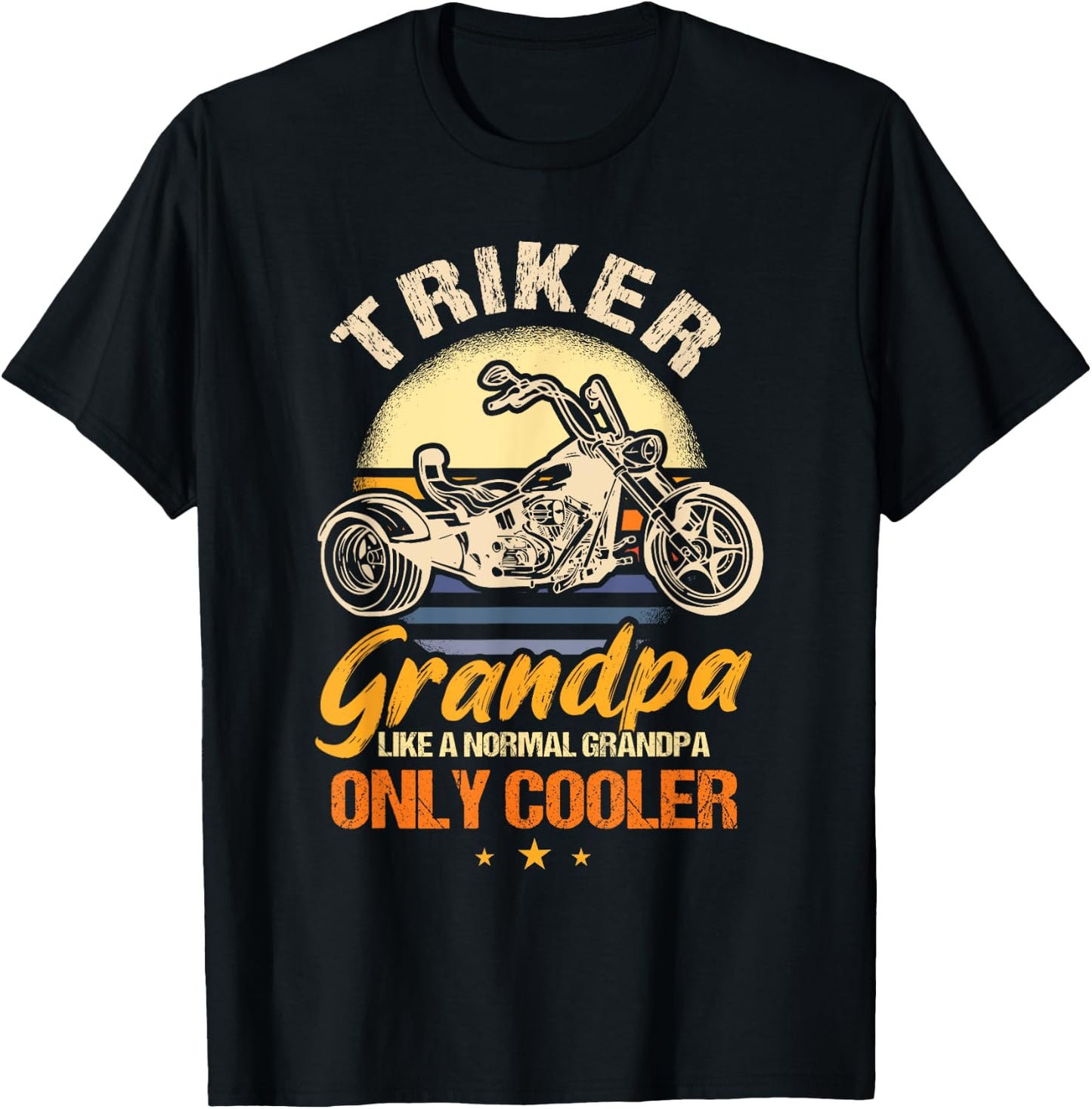 Cool Triker Grandpa Gift Tricycle Grandad T-Shirt - T-Shirt | Black
