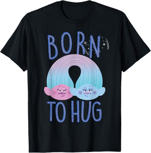 DreamWorks Trolls Born To Hug T-Shirt - T-Shirt | Black