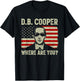 DB Cooper Where Are You D.B. Coopers Vintage US Flag T-Shirt - T-Shirt | Black