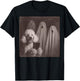 Funny Poodle with Ghosts Retro Halloween Dog Lover T-Shirt - T-Shirt | Black