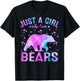 Colorful Just A Girl Who Loves Bears Women Girls T-Shirt - T-Shirt | Black