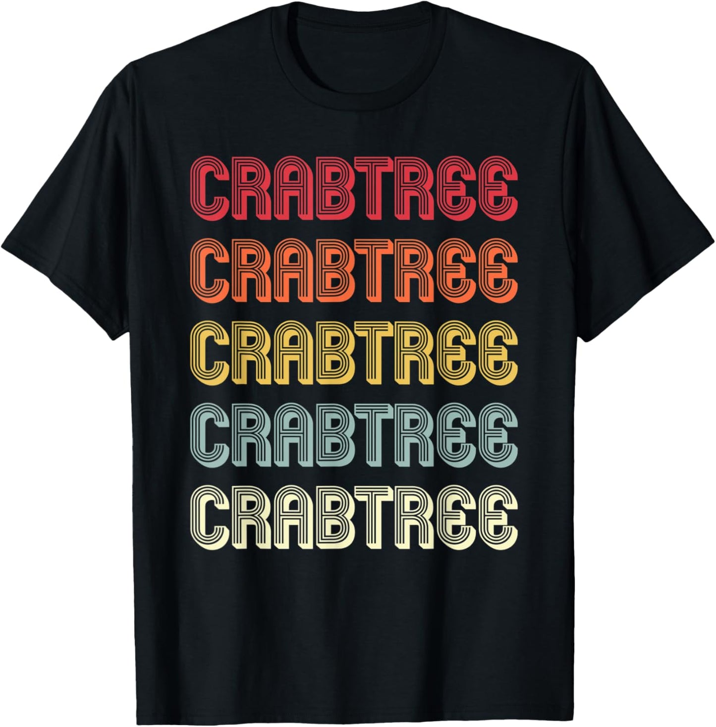 CRABTREE Gift Surname Funny Retro Vintage Birthday Reunion T-Shirt - T-Shirt | Black