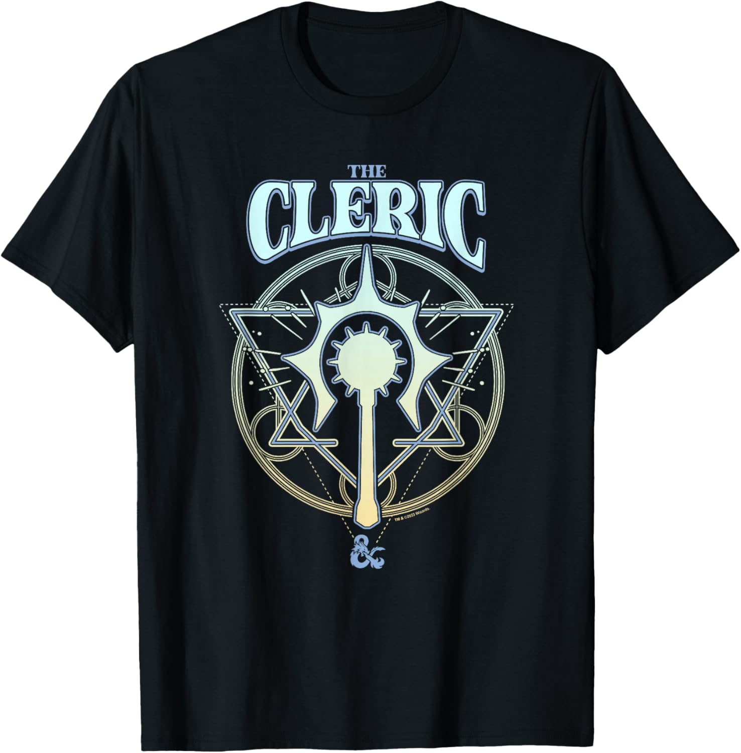 Dungeons & Dragons The Cleric Class Divine Magic Logo T-Shirt - T-Shirt | Black