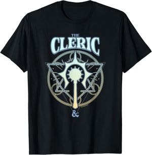 Dungeons & Dragons The Cleric Class Divine Magic Logo T-Shirt - T-Shirt | Black