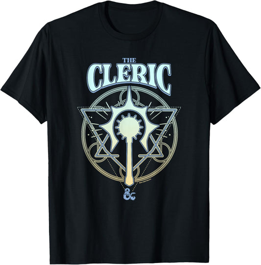 Dungeons & Dragons The Cleric Class Divine Magic Logo T-Shirt - T-Shirt | Black