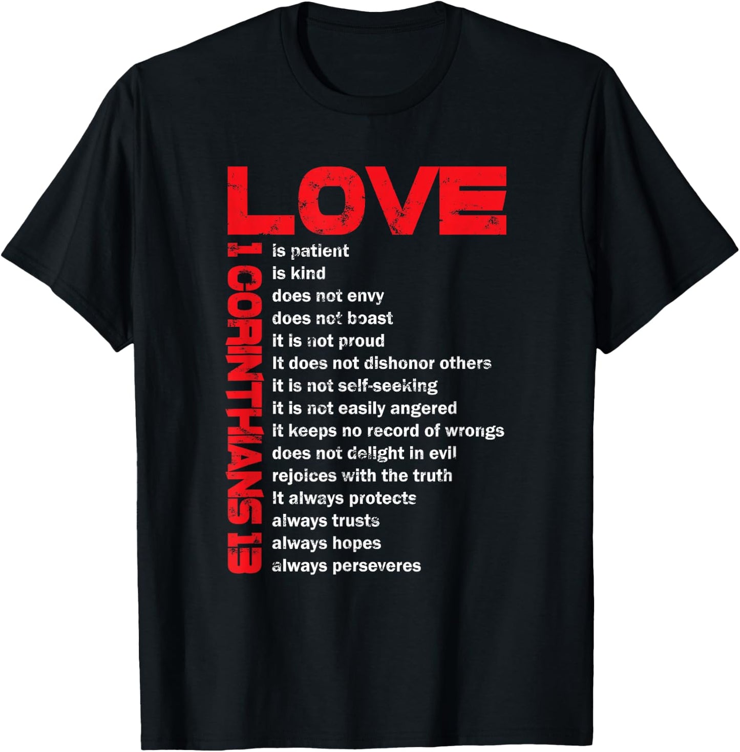 Love Is Patient 1 Corinthians 13 Gift Christian T-Shirt - T-Shirt | Black