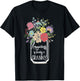 Happiness is Being A Granny Flower T-Shirt - T-Shirt | Black
