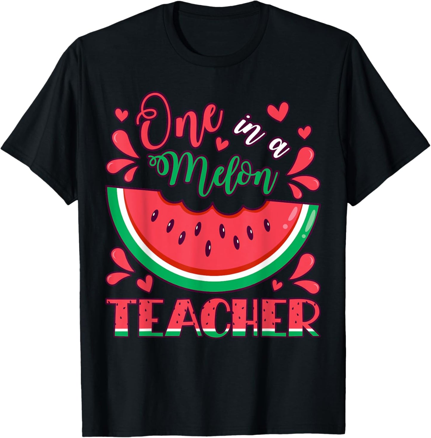 One in a Melon Teacher Birthday Party Matching Family Group Women Kids T-Shirt - T-Shirt | Black