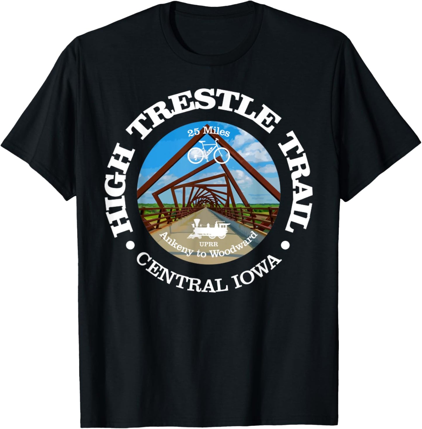 High Trestle Trail Funny Cycling High Trestle Iowa T-Shirt - T-Shirt | Black