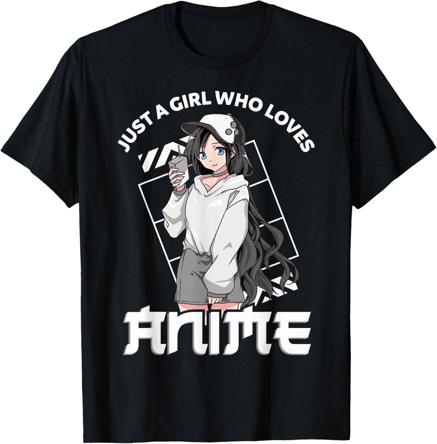 Anime Girl Just A Girl Who Loves Anime Girls Women T-Shirt - T-Shirt | Black