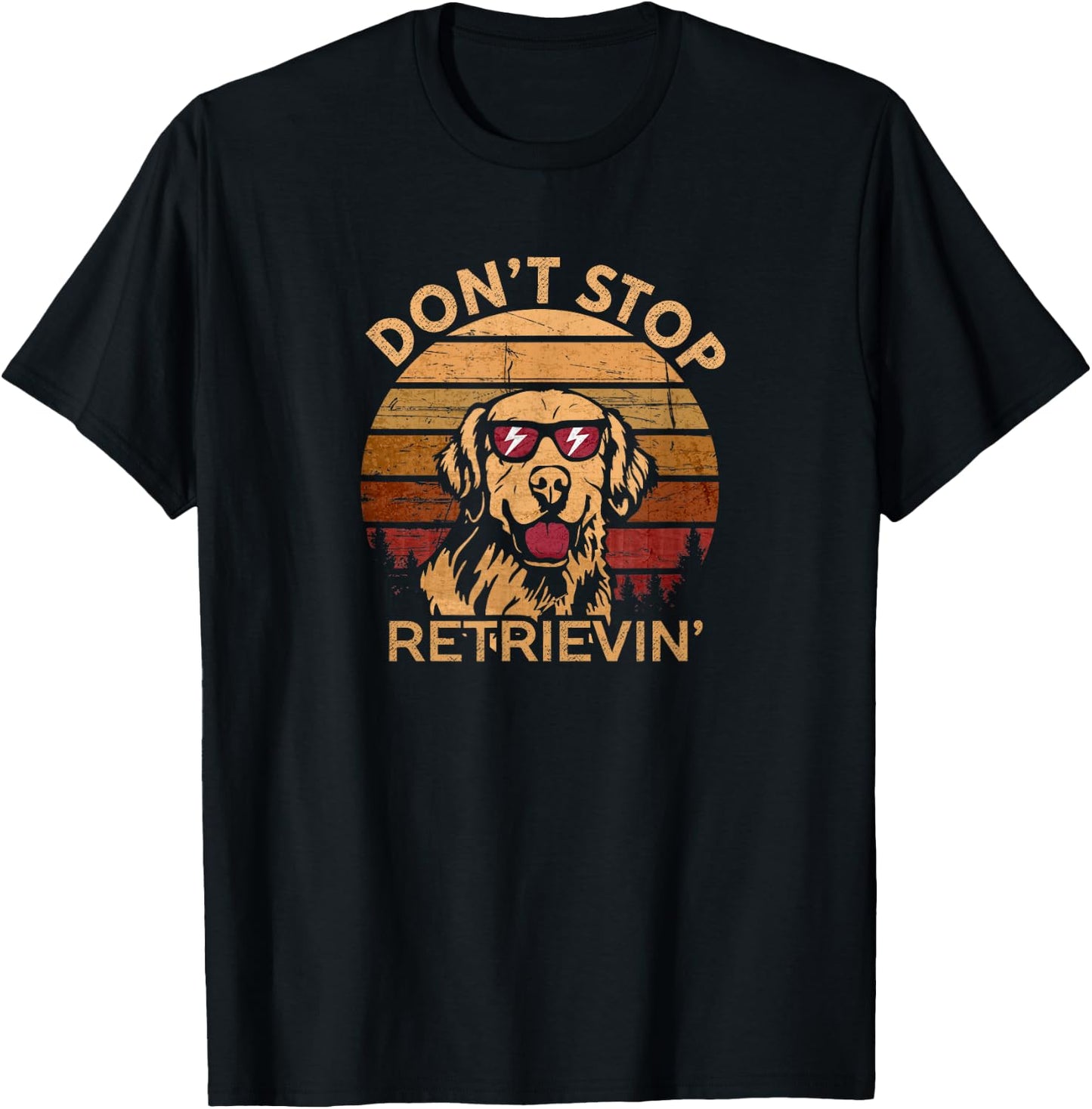 Trending Don't Stop Retrieving Vintage Retriever T-Shirt - T-Shirt | Black