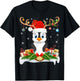 Xmas Lighting Reindeer Santa Penguin Christmas T-Shirt - T-Shirt | Black