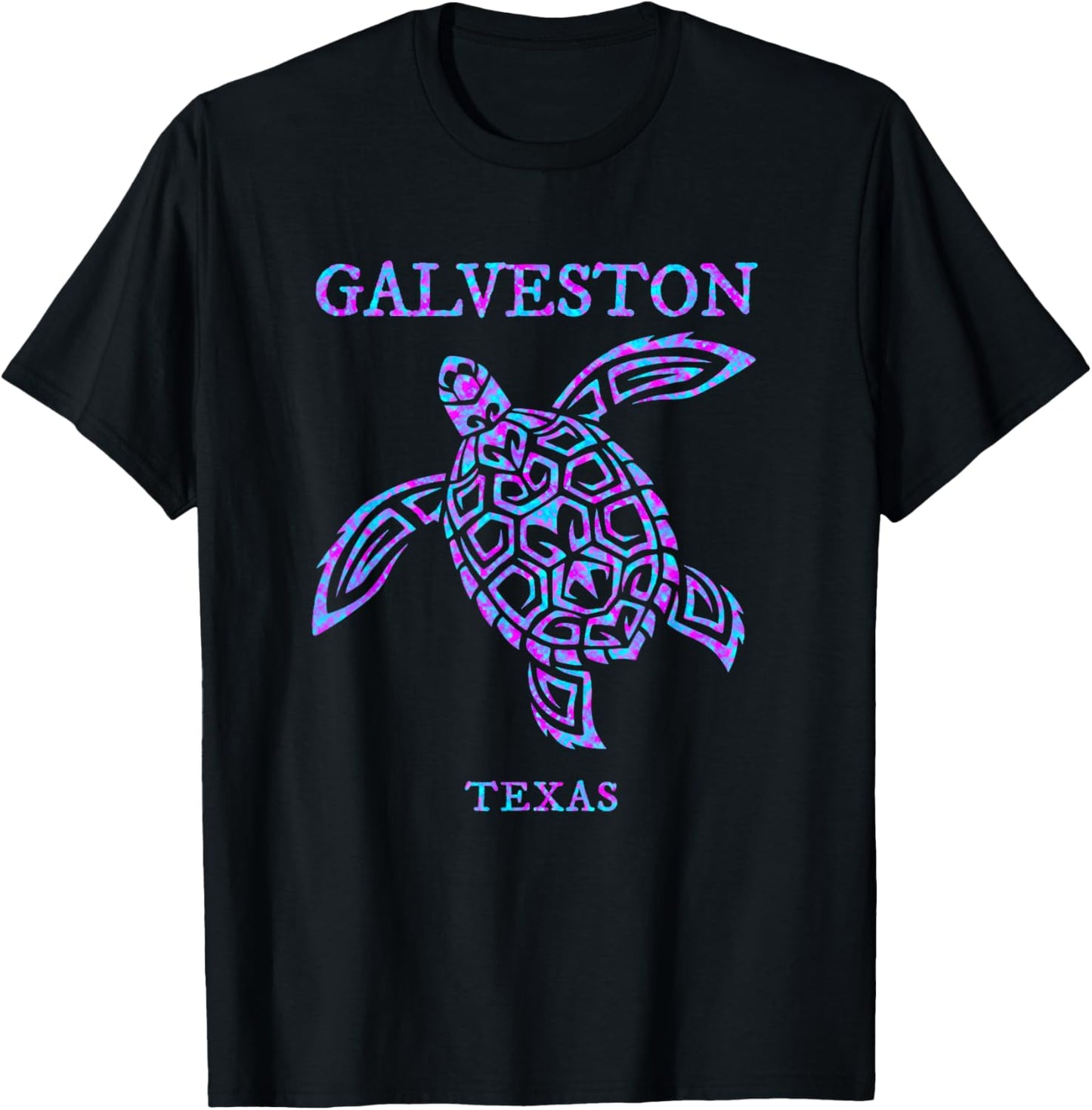 Galveston Texas Sea Turtle Boys Girls Beach Souvenir T-Shirt - T-Shirt | Black