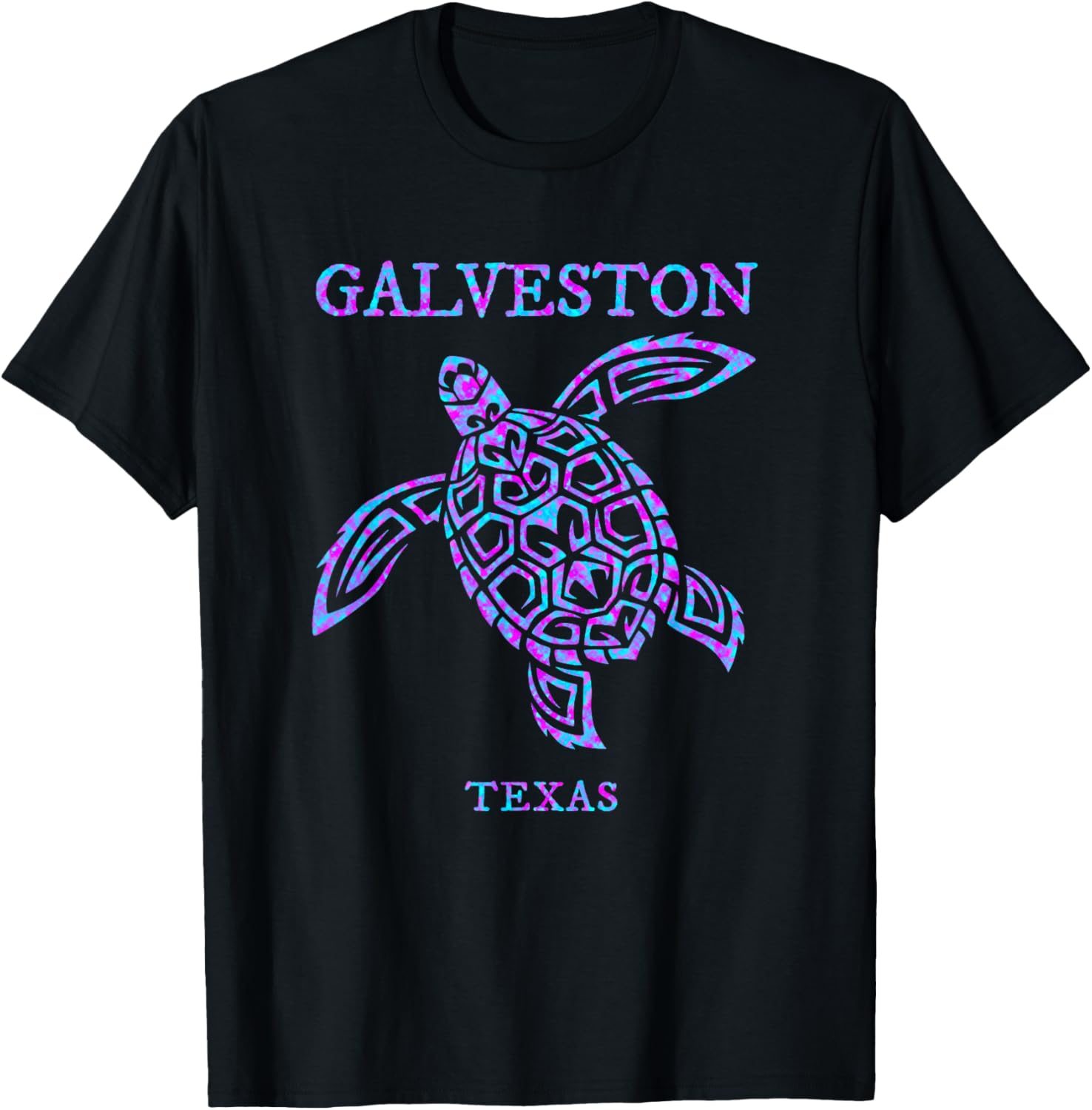 Galveston Texas Sea Turtle Boys Girls Beach Souvenir T-Shirt - T-Shirt | Black