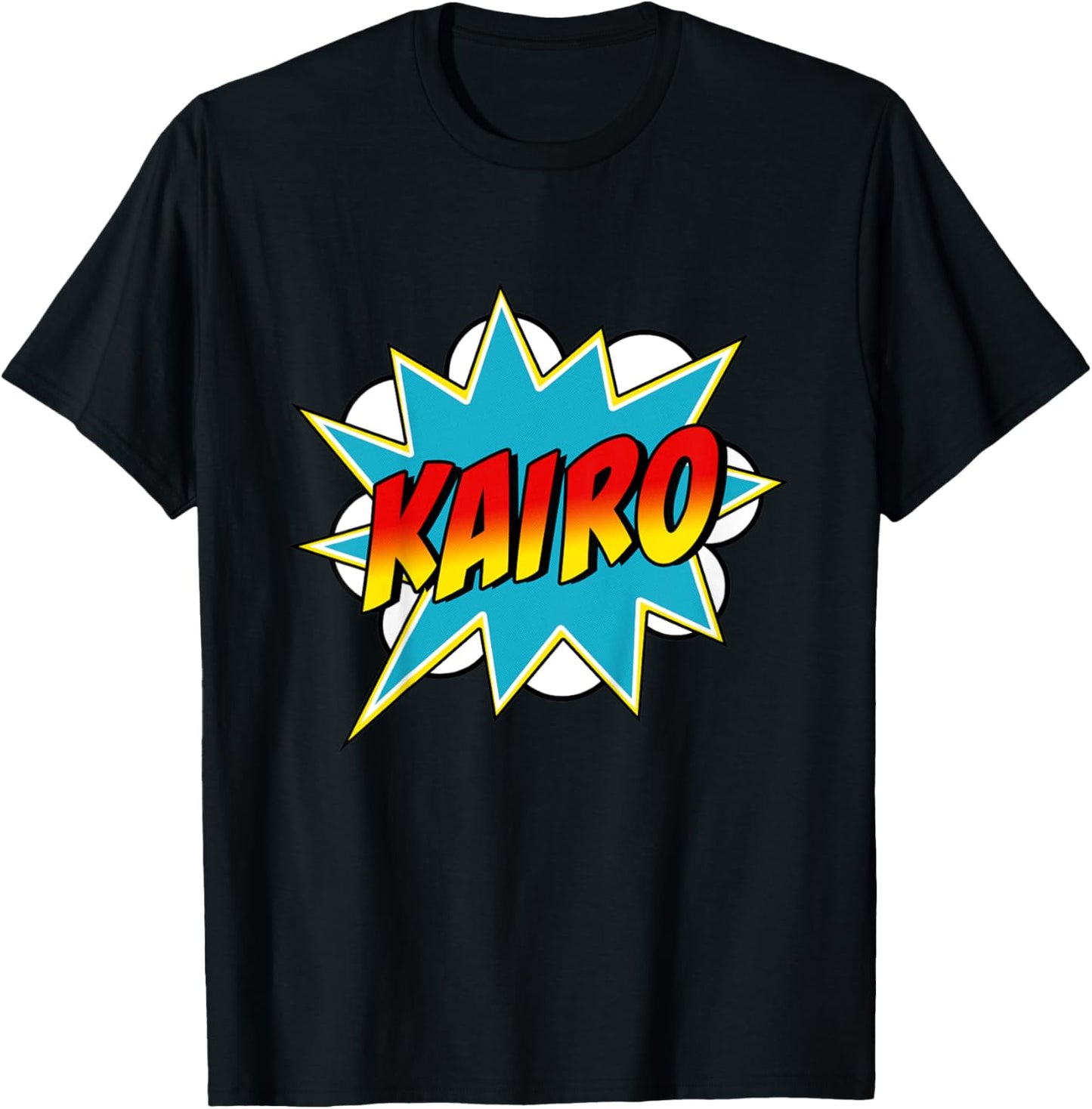 Kids Boys Kairo Name Superhero Comic Book T-Shirt - T-Shirt | Black