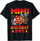 Mimi Of The Birthday Boy Fire Truck Firefighter Boys T-Shirt - T-Shirt | Black