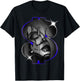 Chicano Payasa Clown Girl Money Symbol Indigo T-Shirt - T-Shirt | Black
