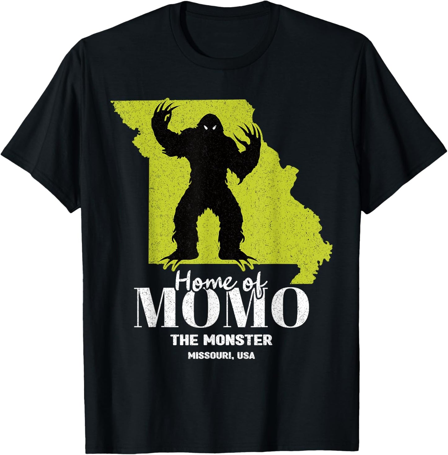 Momo The Monster Missouri State American Cryptid T-Shirt - T-Shirt | Black