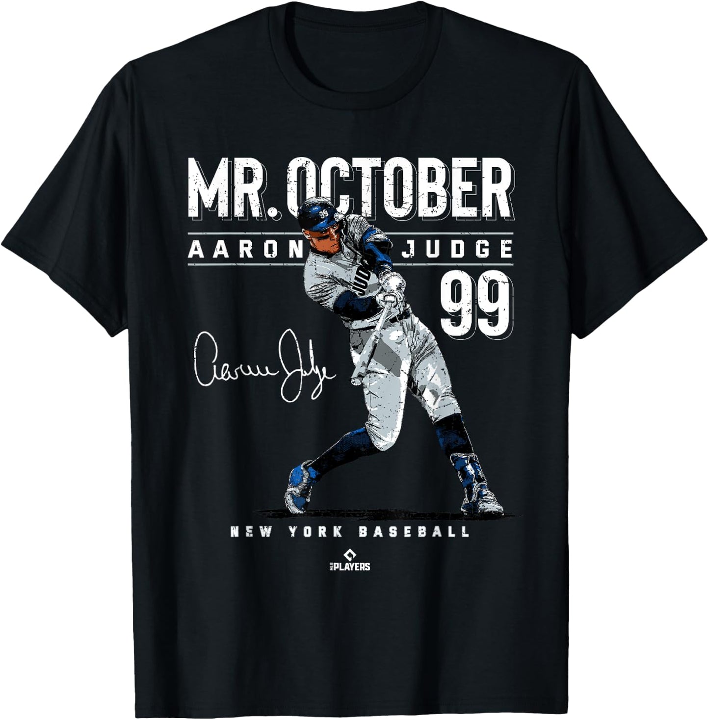Mr. October Aaron Judge New York Baseball MLBPA T-Shirt - T-Shirt | Black