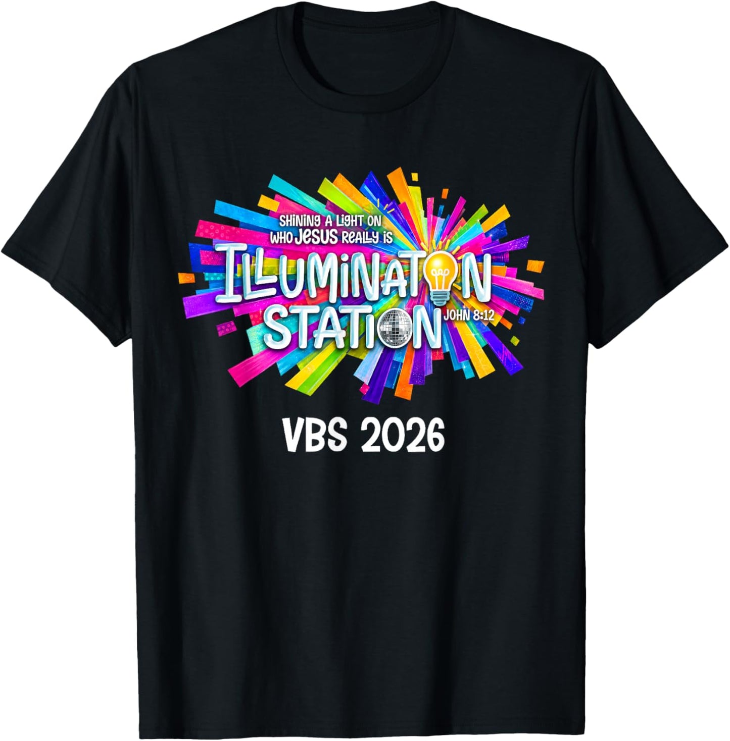Illumination Station VBS 2026 Bible Jesus Christian Lights T-Shirt - T-Shirt | Black