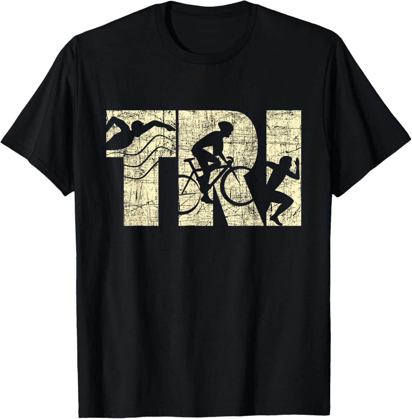 Tri - Triathlon Triathlete Marathoner Athlete Sports Lover T-Shirt - T-Shirt | Black